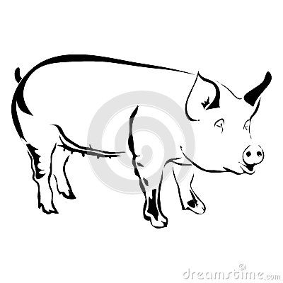 Outline Of A Pig | Free download on ClipArtMag