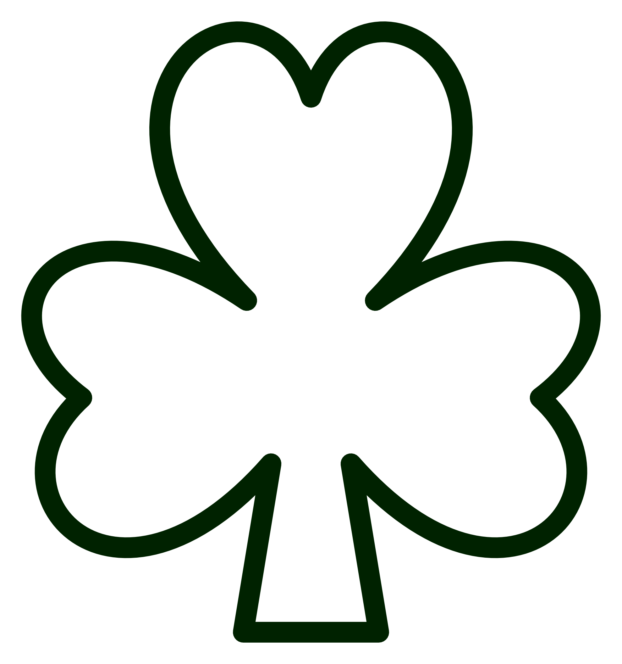 Outline Of A Shamrock Free download on ClipArtMag
