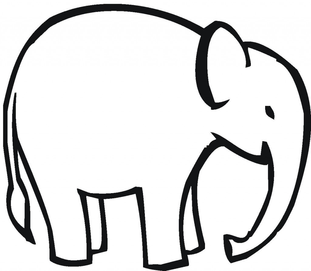 Outline Of An Elephant Free download on ClipArtMag