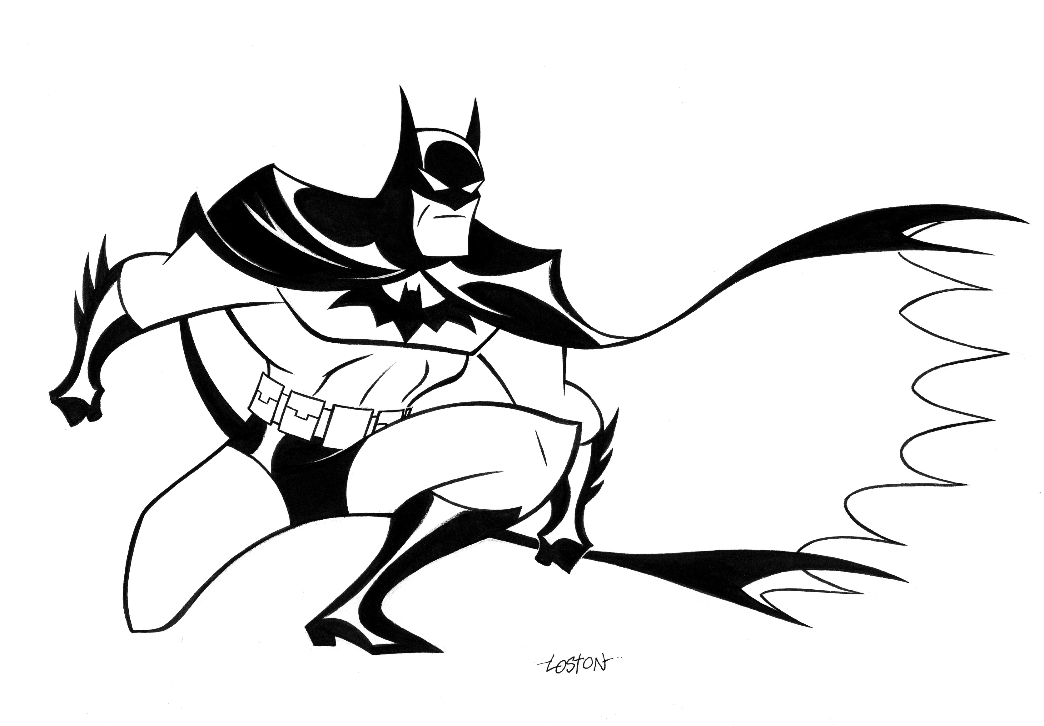 Outline Of Batman Free download on ClipArtMag