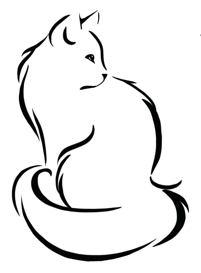 Cat Outline Free Printable