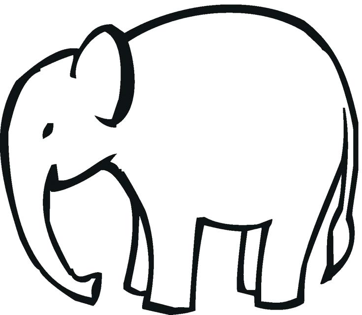 Outline Of Elephant Face | Free download on ClipArtMag