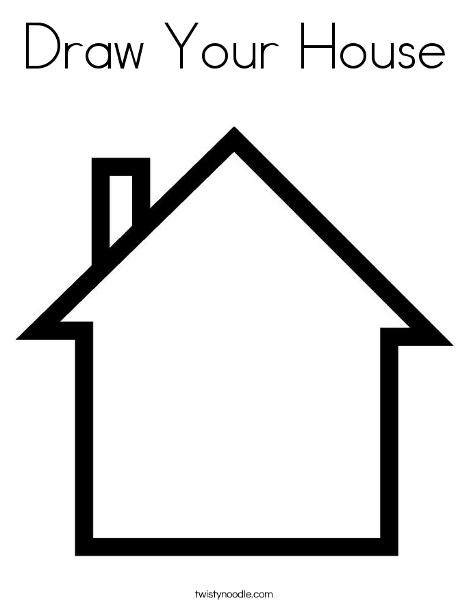 Outline Of House | Free download on ClipArtMag