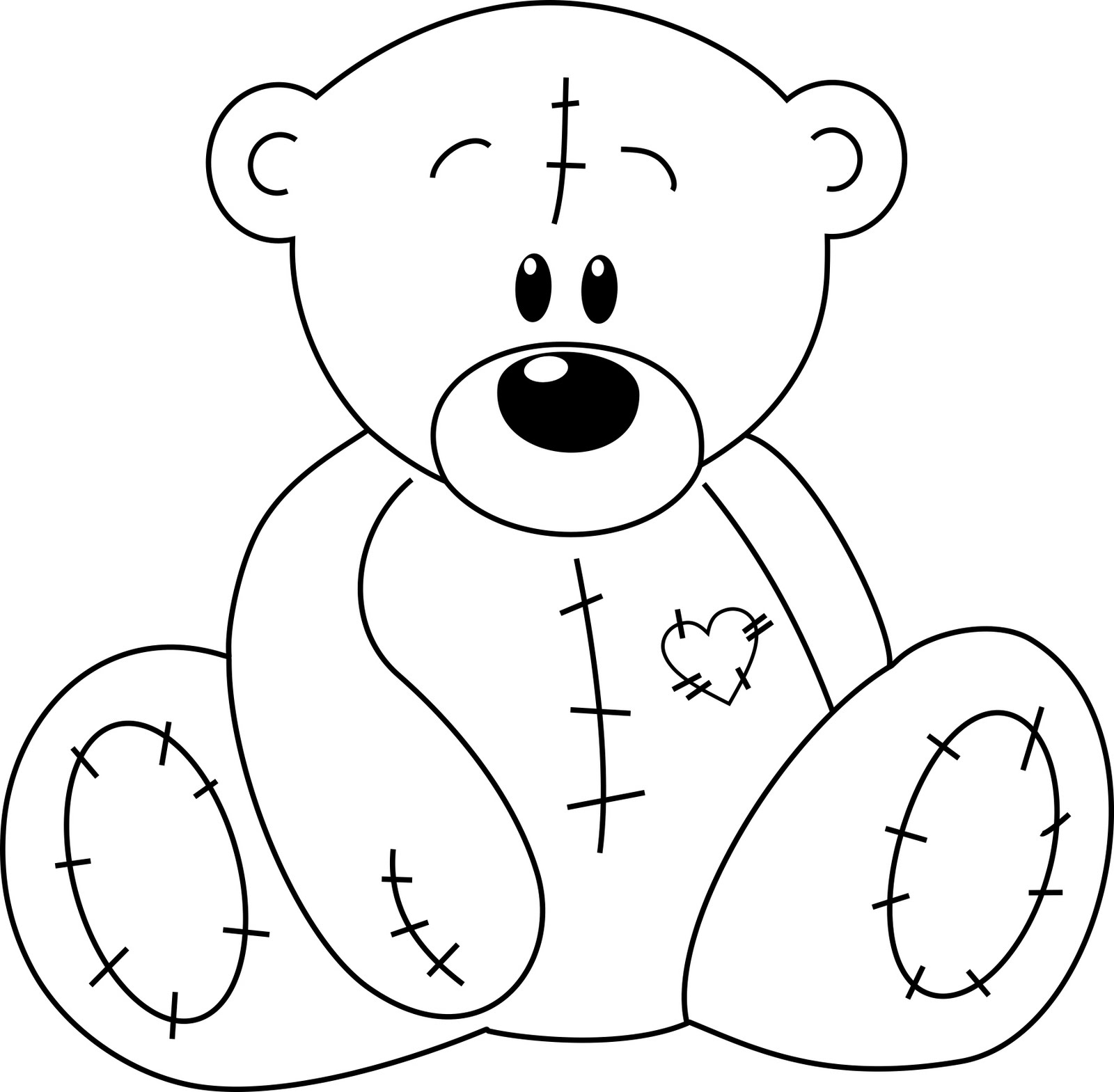 Outline Of Teddy Bear Free download on ClipArtMag