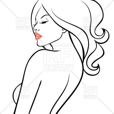 naked woman outline art