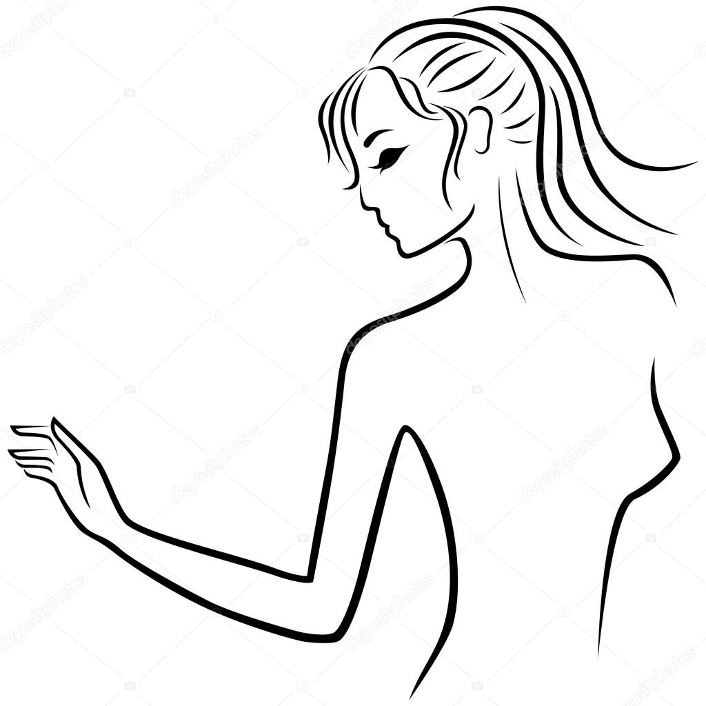 Outline Of Woman | Free download on ClipArtMag