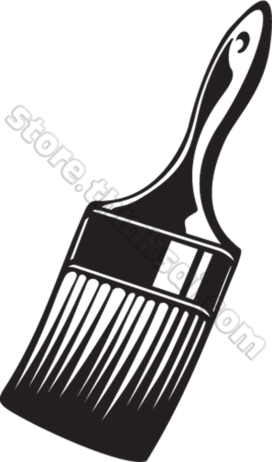 Paintbrush Clipart Black And White Free download on