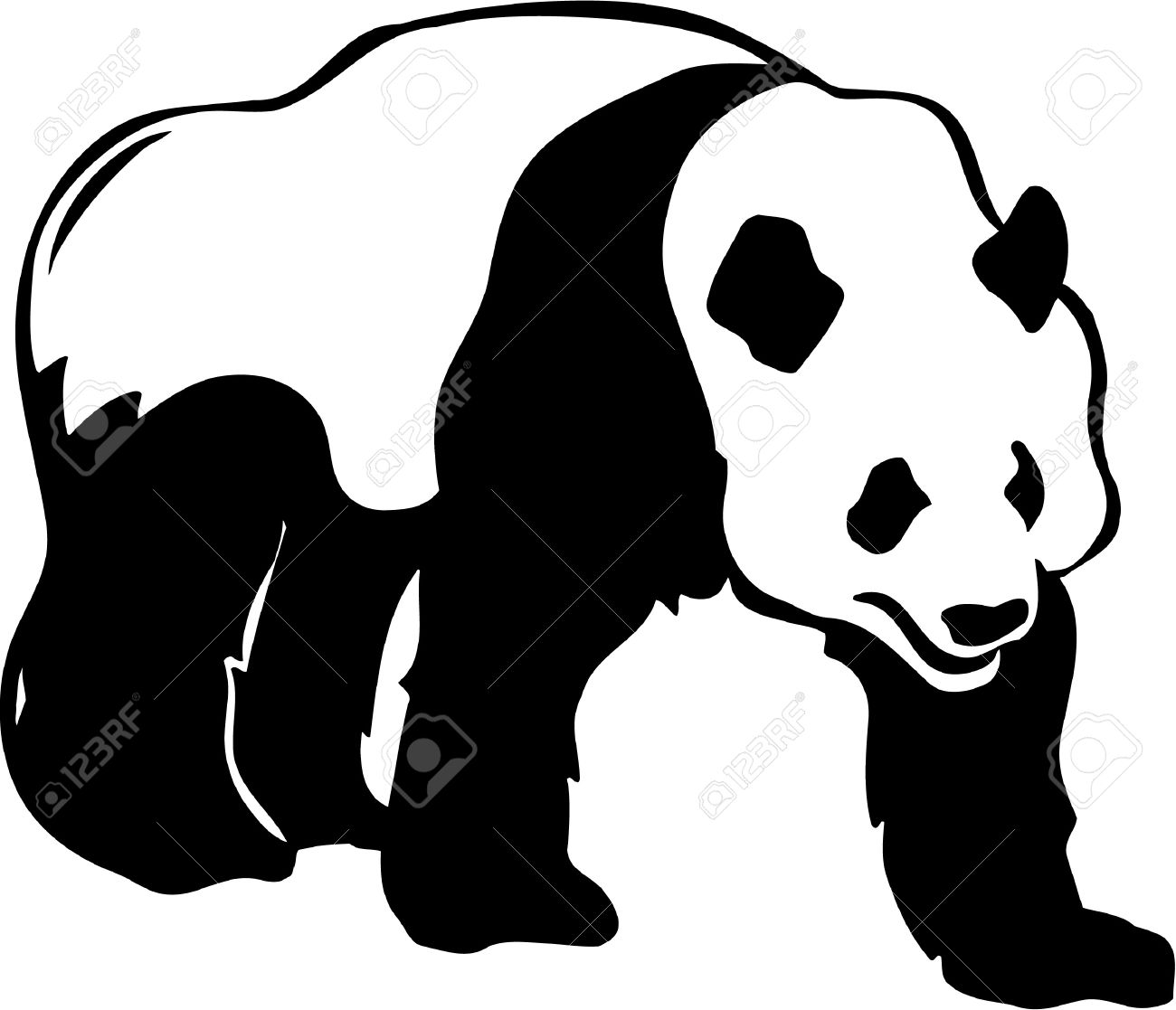 Panda Clipart Black And White | Free download on ClipArtMag