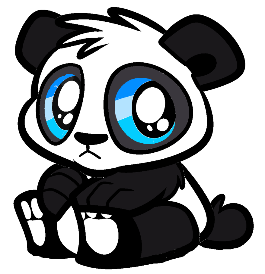 Cute Baby Cartoon Panda Clip Art Library Riset