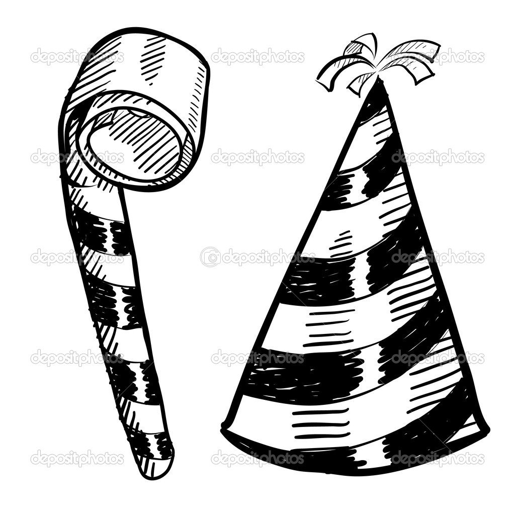 Party Hat Clipart Black And White | Free download on ClipArtMag