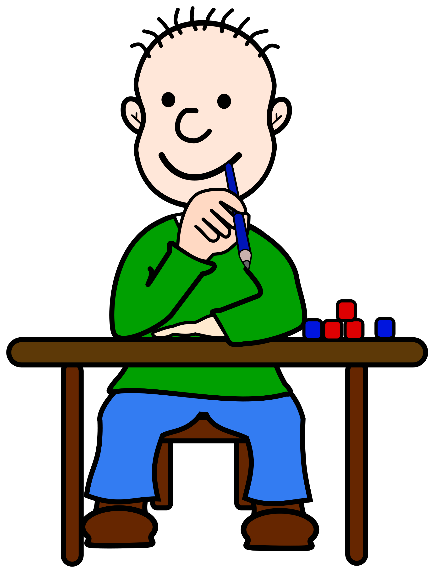 person thinking cartoon clipart