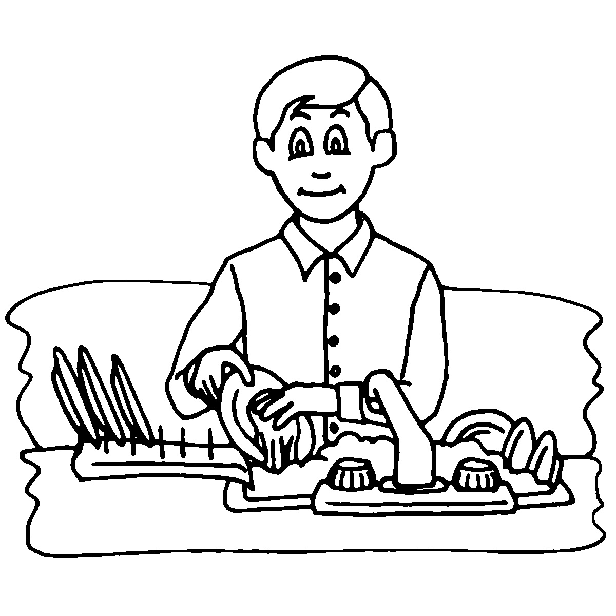 Clean Your Room Clipart Black And White