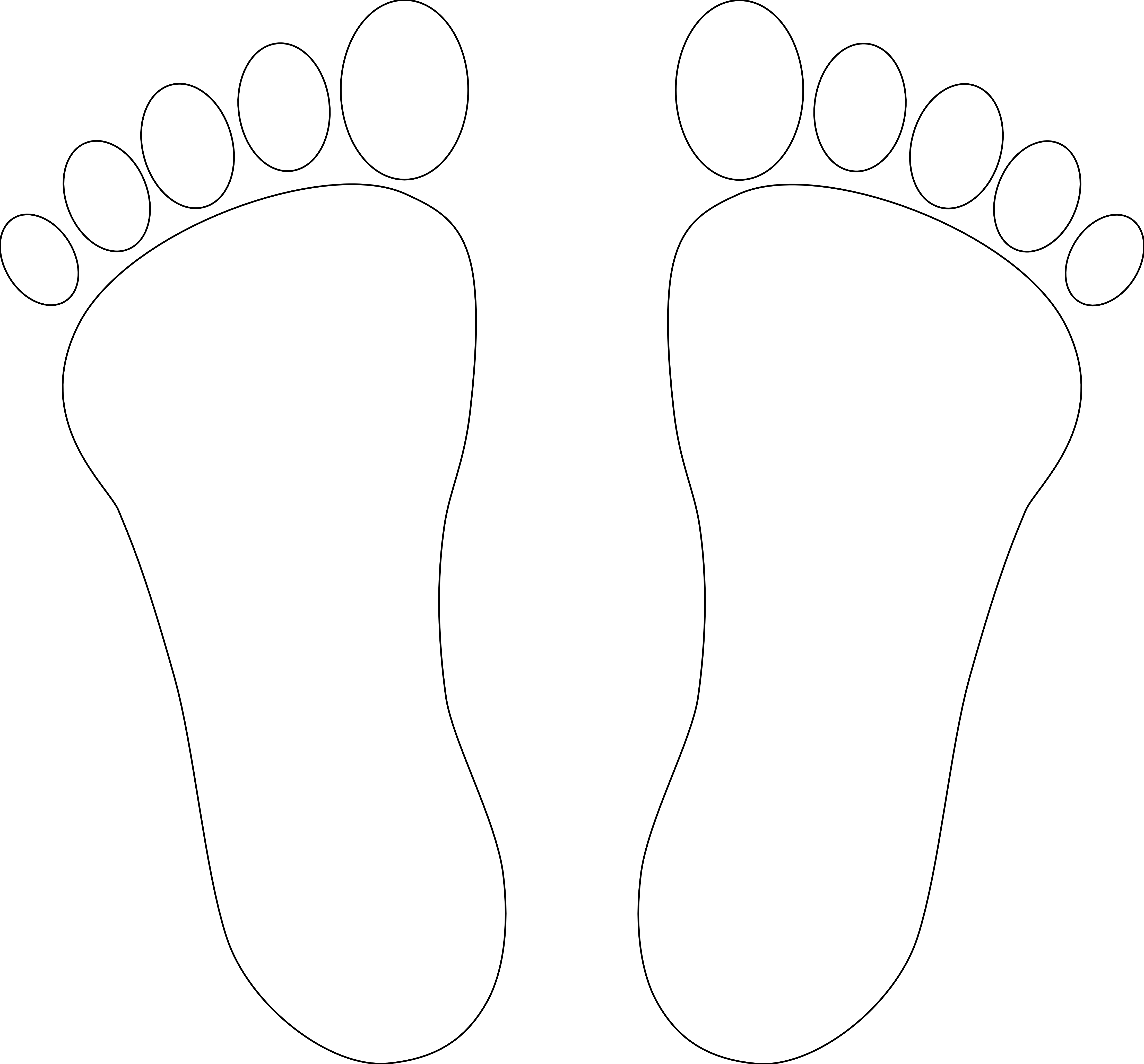 4444x4135 feet clipart two foot