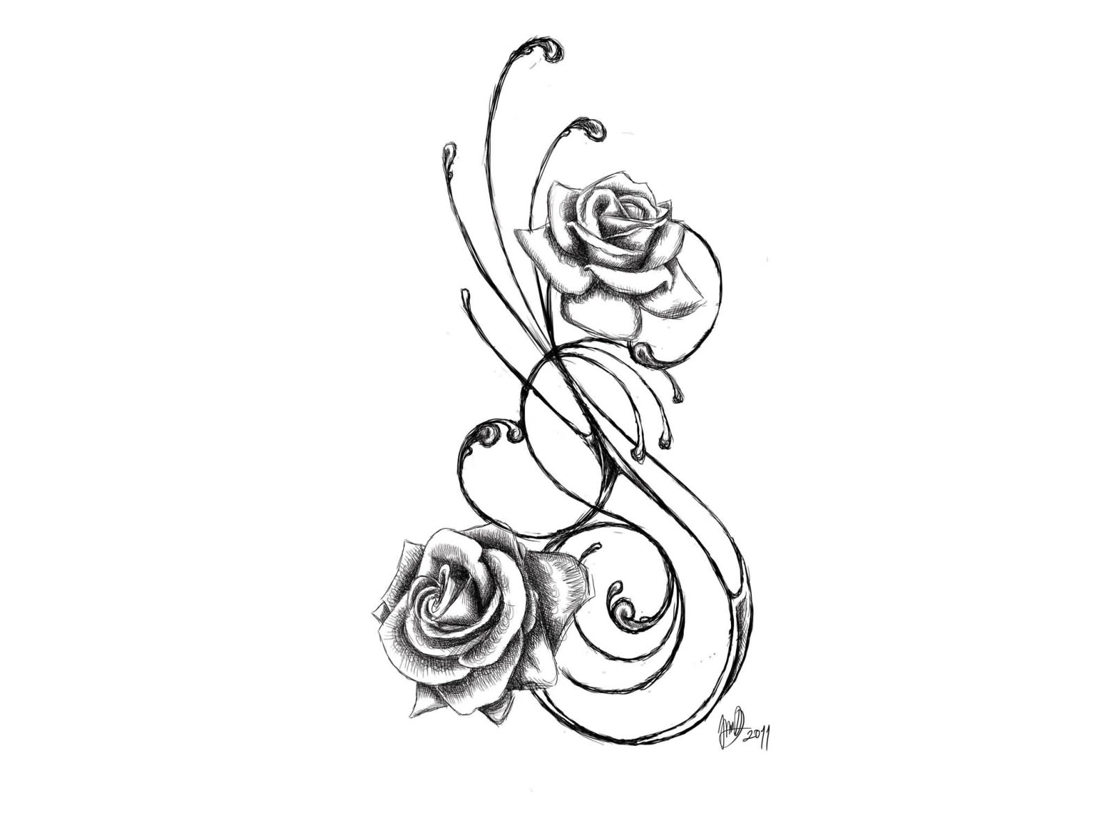 Pictures Of Flower Tattoo Designs Free Download On Clipartmag
