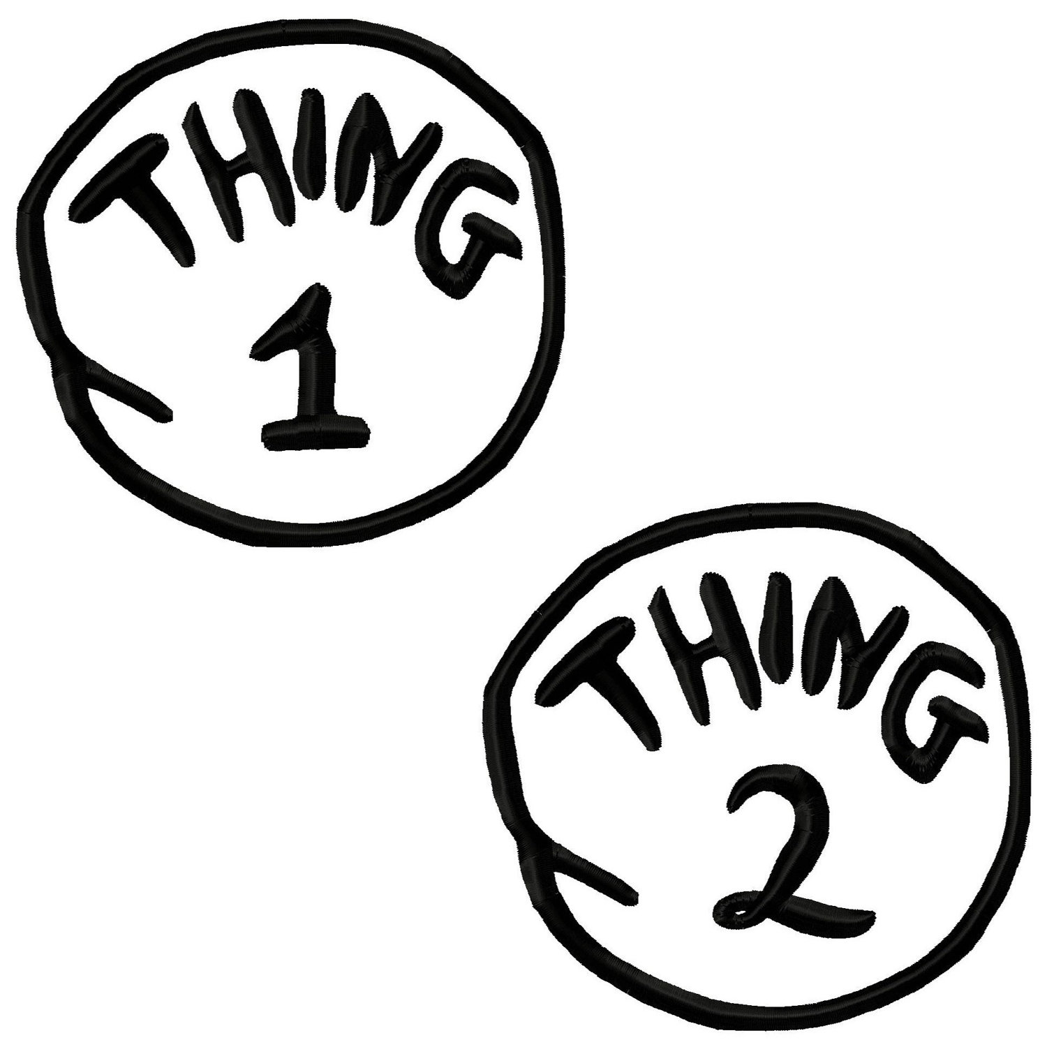 Free Thing 1 And Thing 2 Printable Iron On Transfer