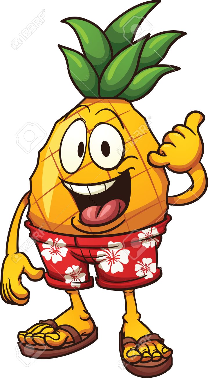 Pineapple Cartoon Clipart Free download on ClipArtMag