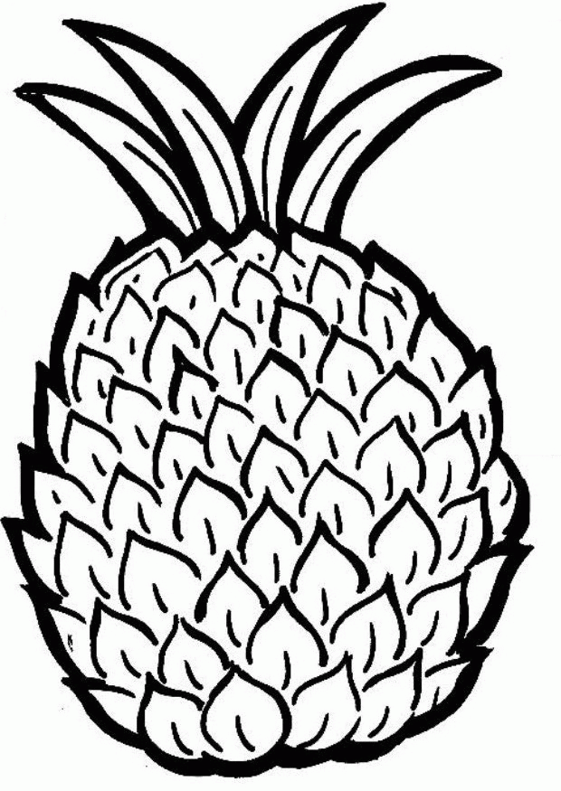 Pineapple Outline Free download on ClipArtMag