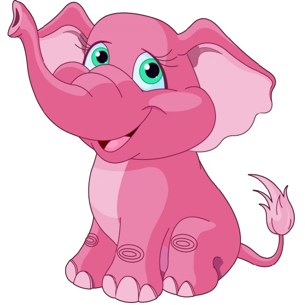 pink elephant clipart