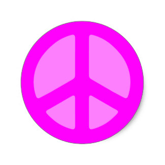 Pink Peace Sign 