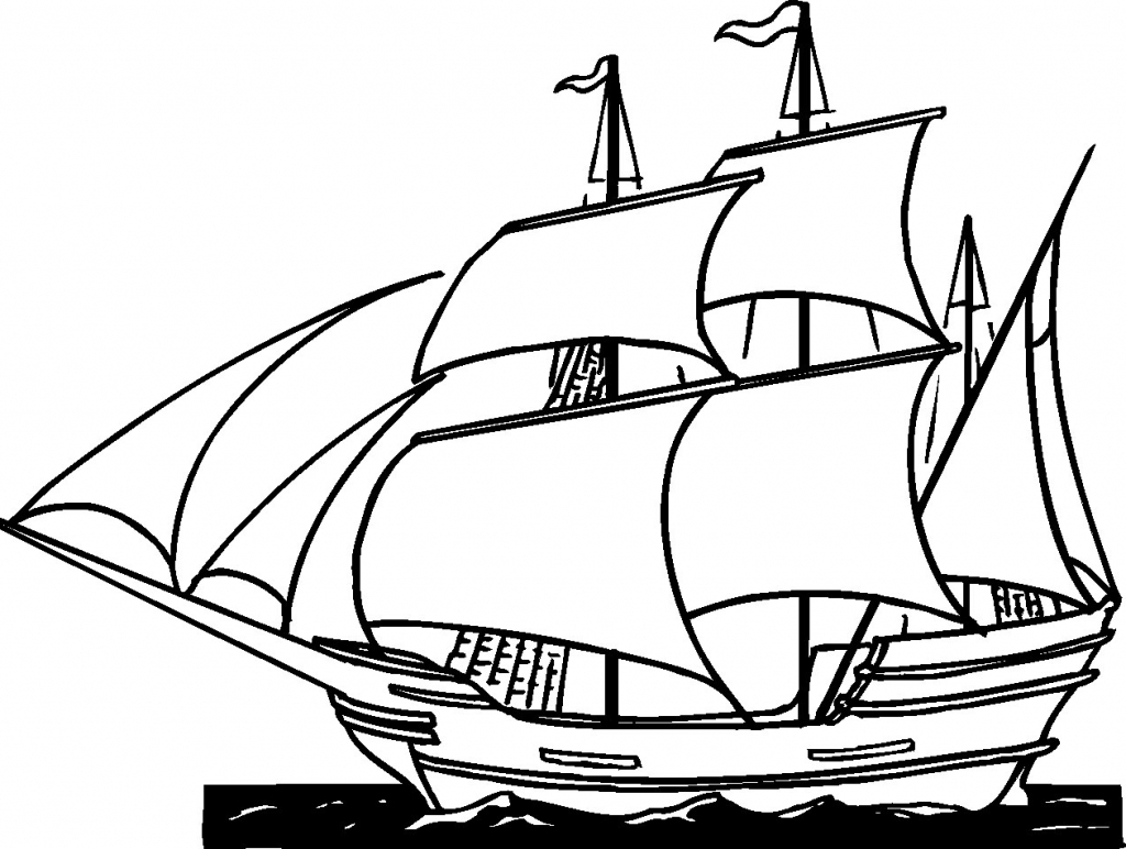 Pirate Ship Clipart Black And White | Free download on ClipArtMag
