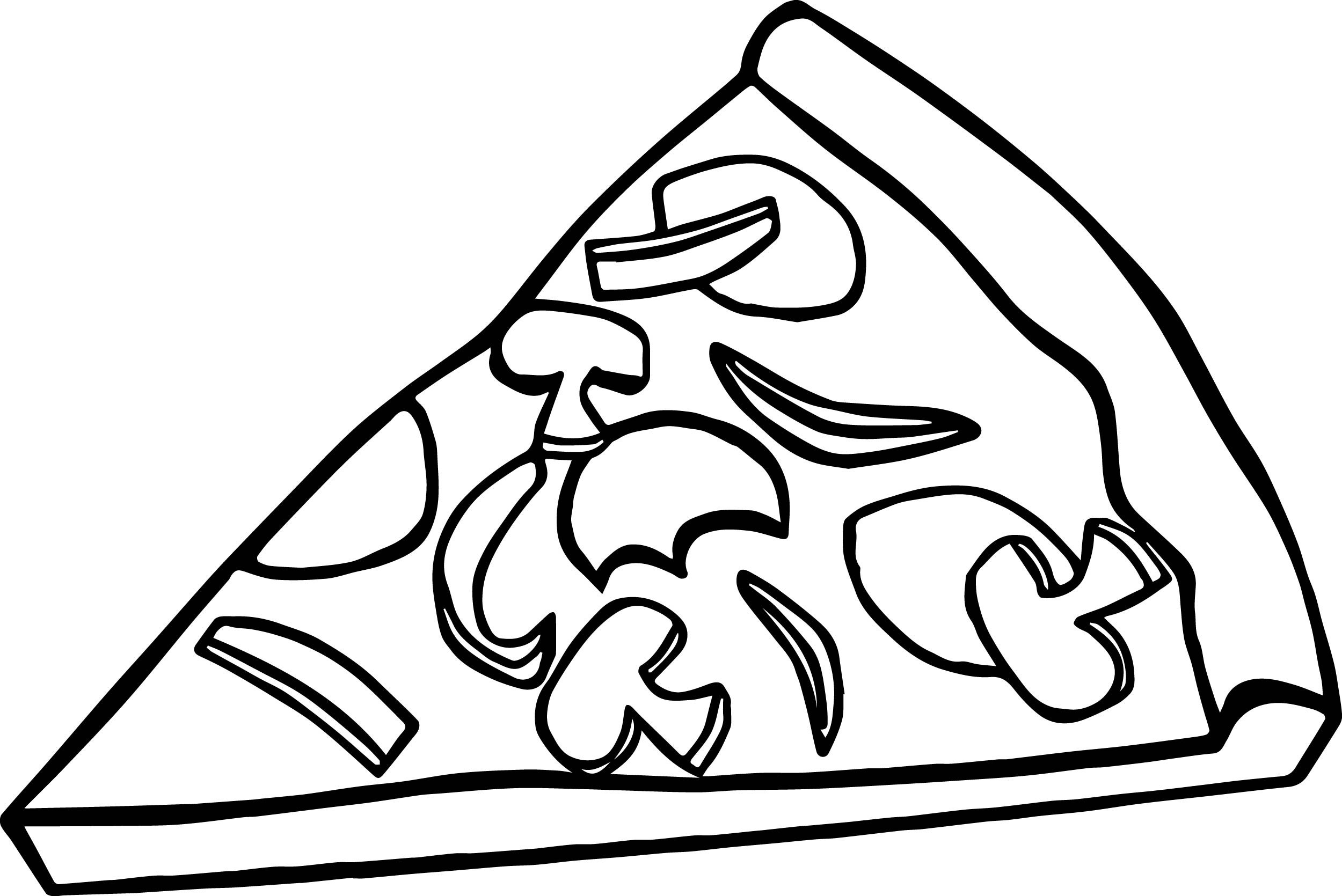 Pizza Printable Coloring Pages