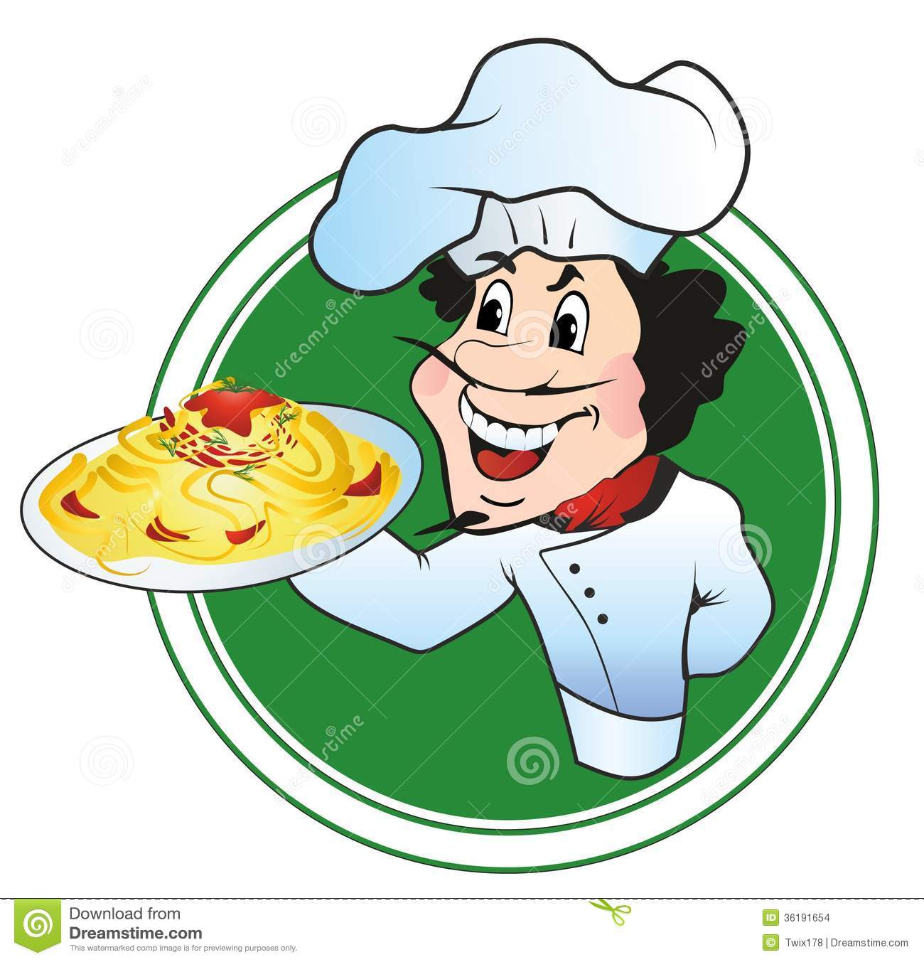 plate of spaghetti clipart