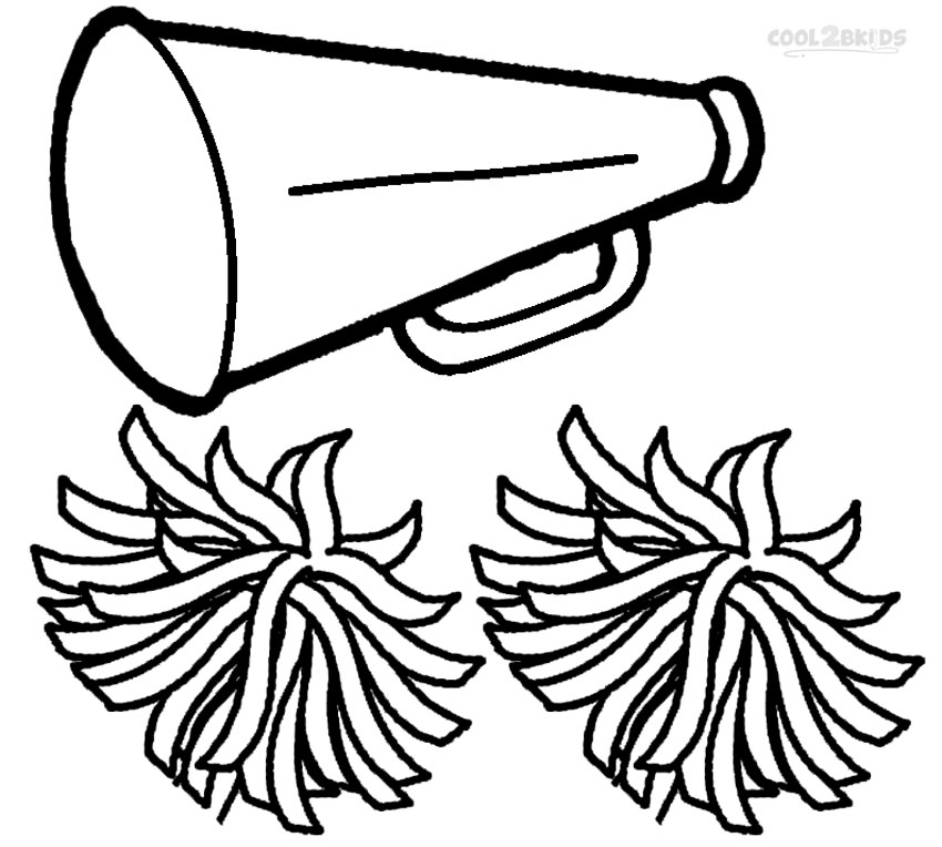 799 Animal Coloring Pages Of Cheerleader Pom Poms with Printable