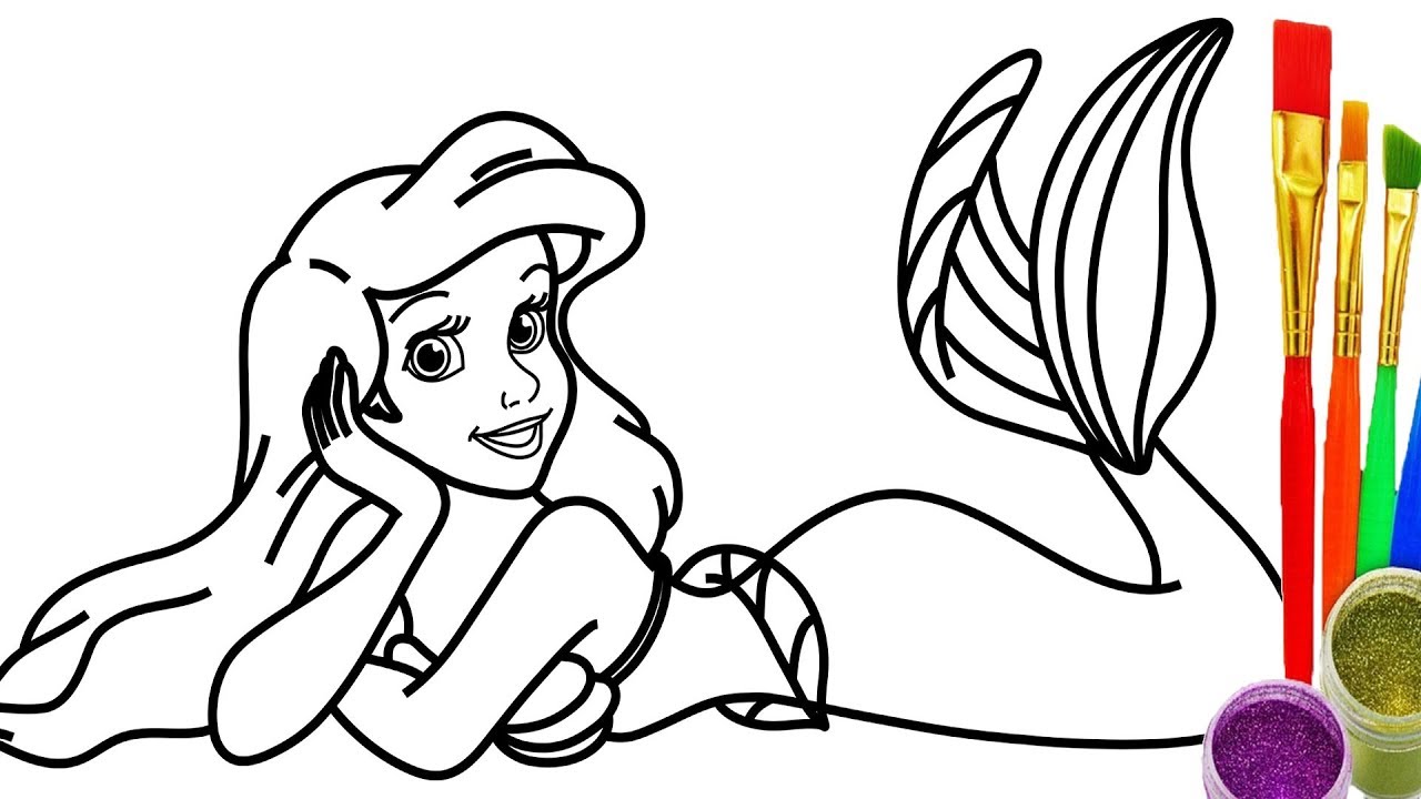 How to Draw Mermaid Princess Coloring Pages Drawing Videos for