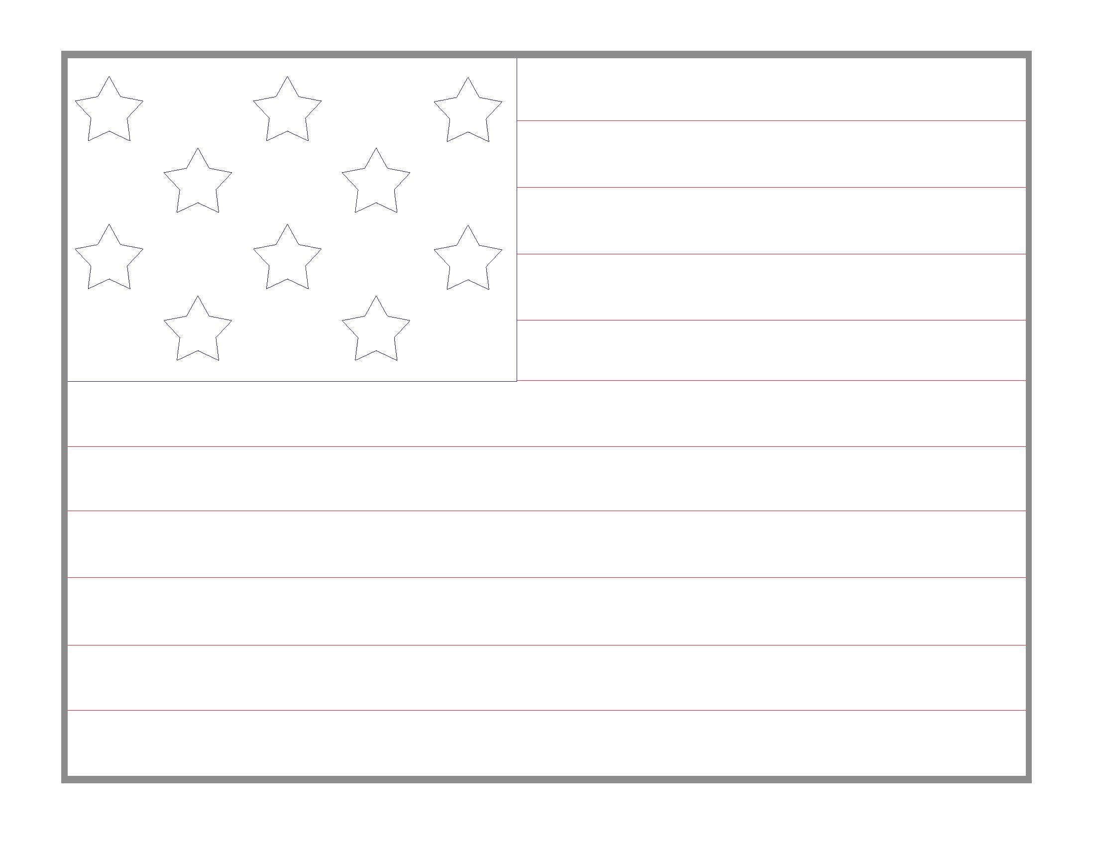 Free Printable American Flag Template Printable Templates