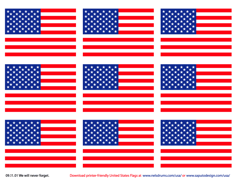 Another Printable American flag image