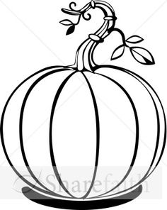 Pumpkin Line Drawing | Free download on ClipArtMag