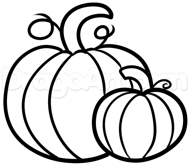 Pumpkin Line Drawing | Free download on ClipArtMag