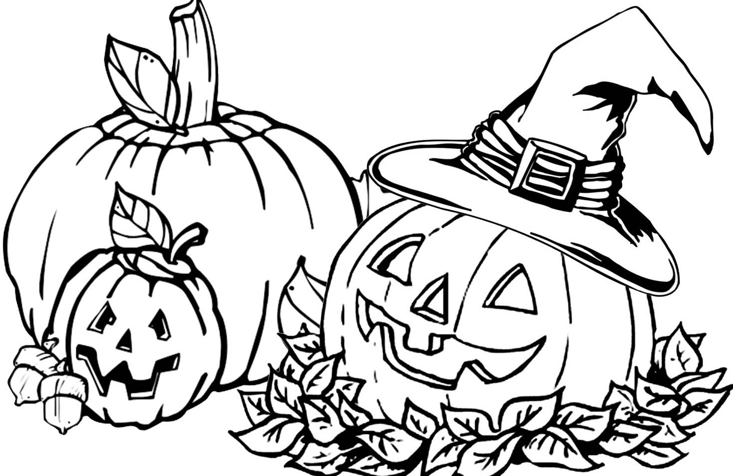 Pumpkin Patch Coloring Page Free download on ClipArtMag