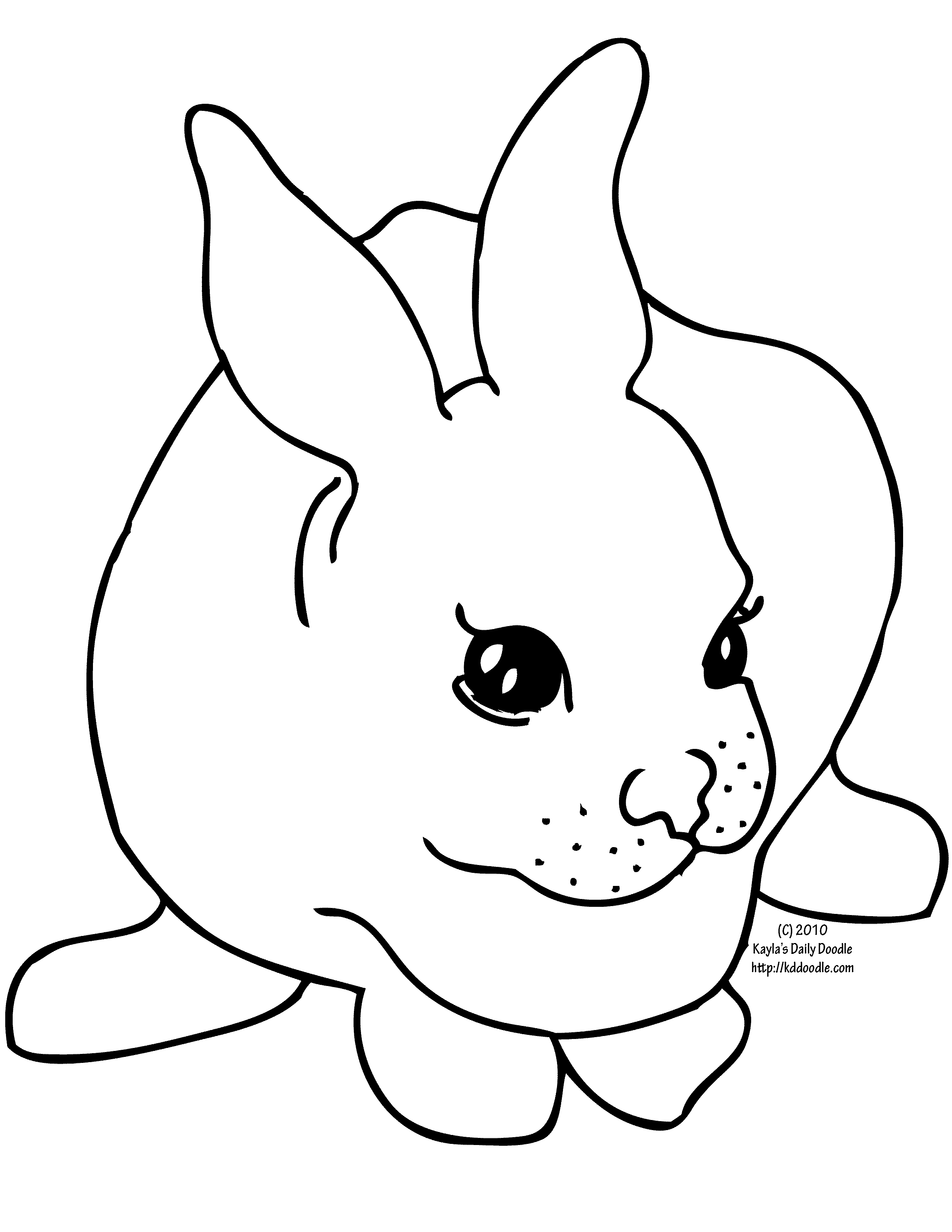 Rabbit Clipart Black And White | Free download on ClipArtMag