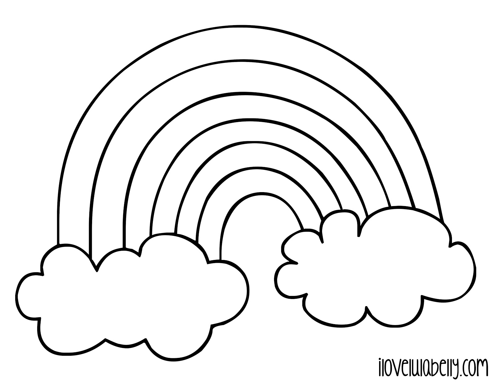 Rainbow For Coloring