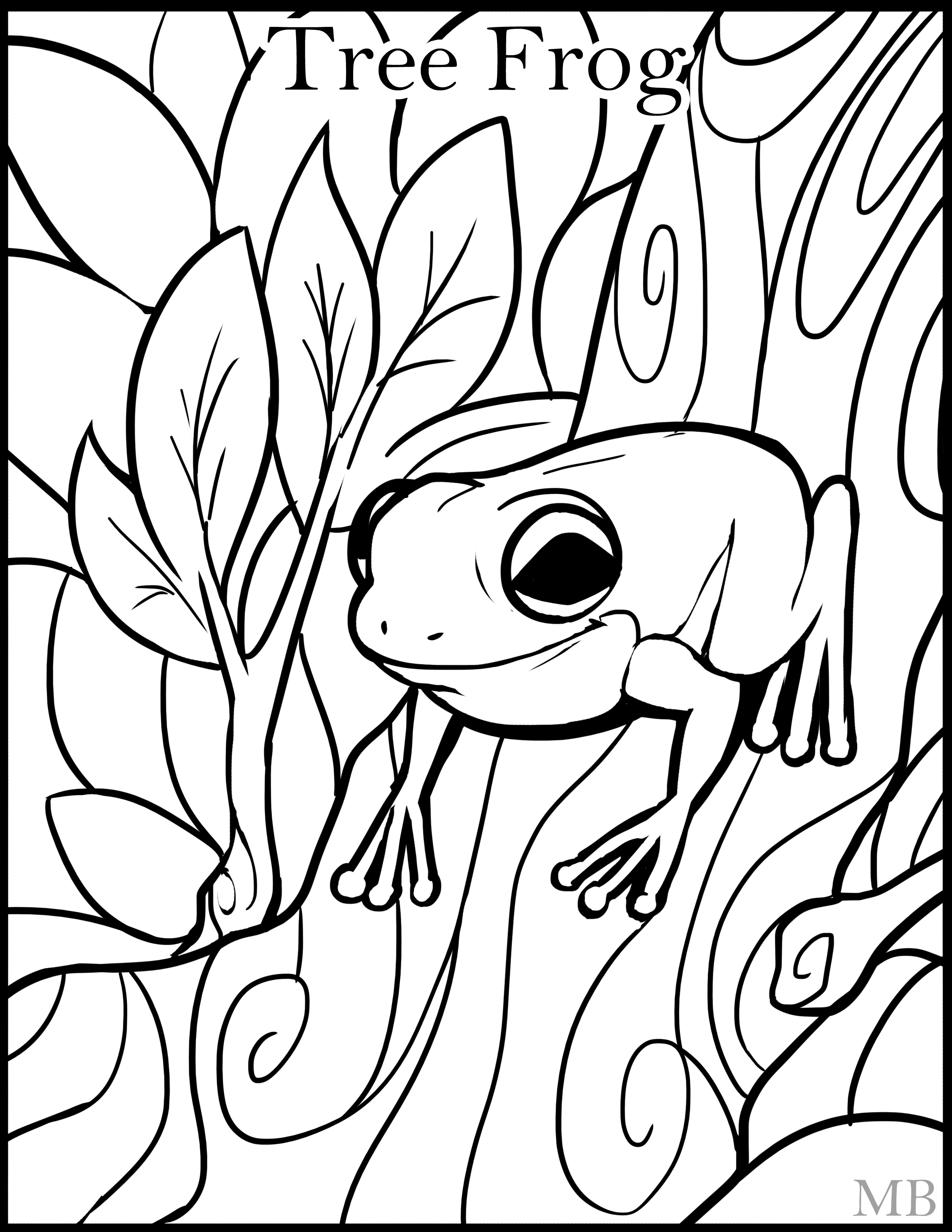 Realistic Frog Coloring Pages | Free download on ClipArtMag