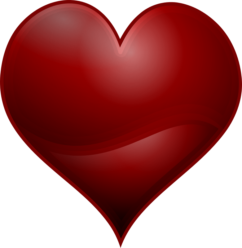 Red Heart Clipart Free download on ClipArtMag