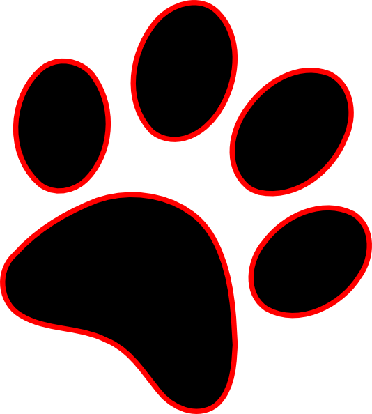 Red Paw Print | Free download on ClipArtMag