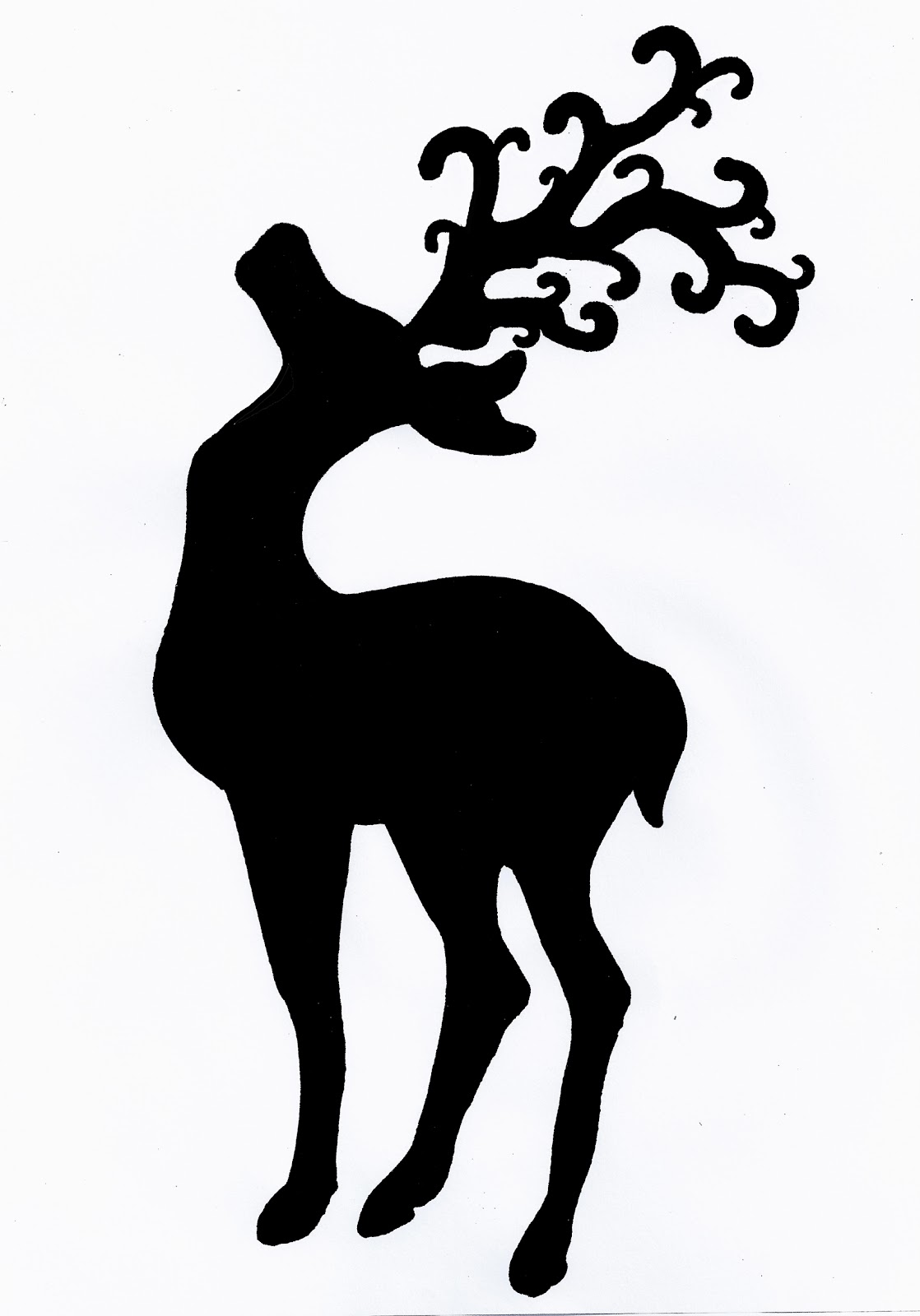 Reindeer Clipart Black And White Free download on ClipArtMag