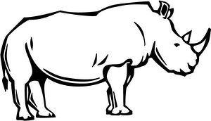 Rhino Clipart Black And White | Free download on ClipArtMag