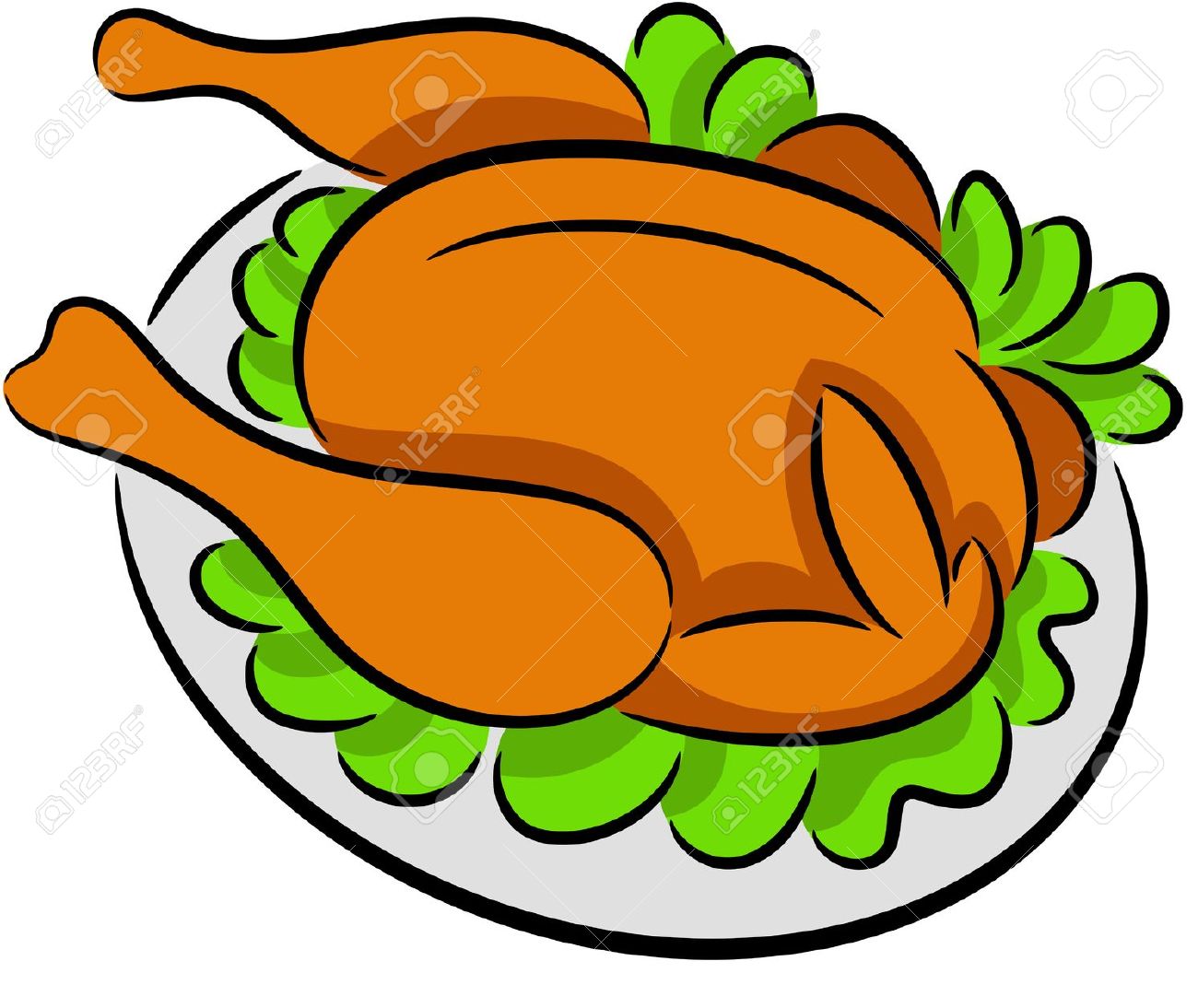 Roasted Chicken Clipart Free download on ClipArtMag