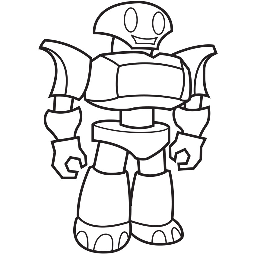 Robot Coloring Pages | Free download on ClipArtMag
