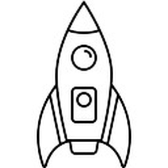 Black And White Rocket Ship Clipart Free : Rocket Clipart Black And