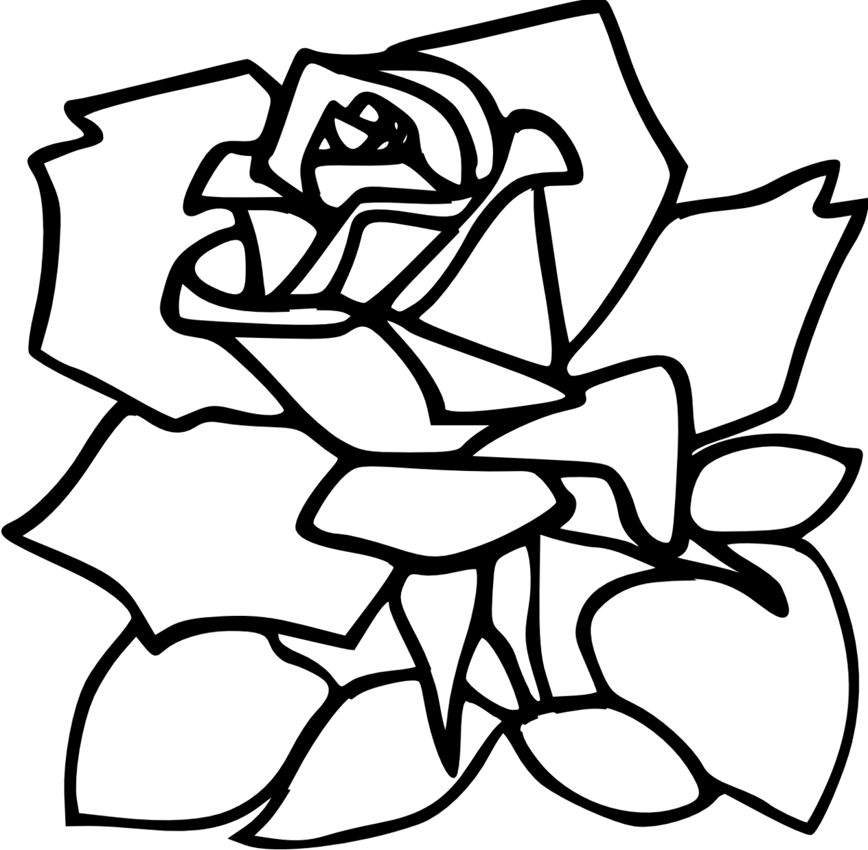 Rose Black And White Clipart | Free download on ClipArtMag