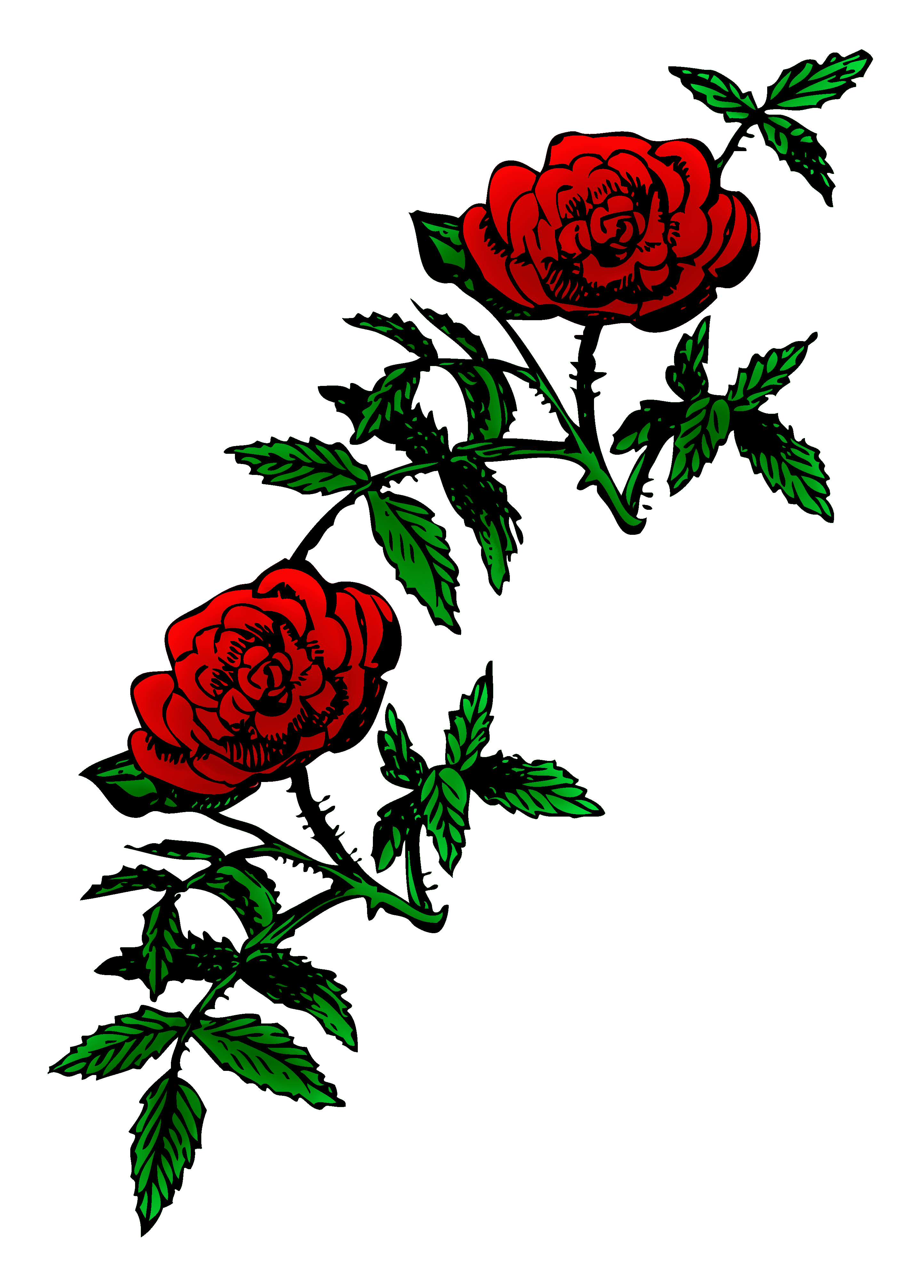 Rose Stem Clipart Free download on ClipArtMag