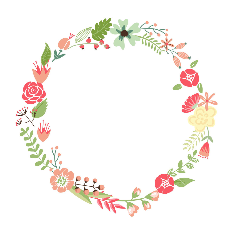 Rose Wreath Clipart | Free download on ClipArtMag