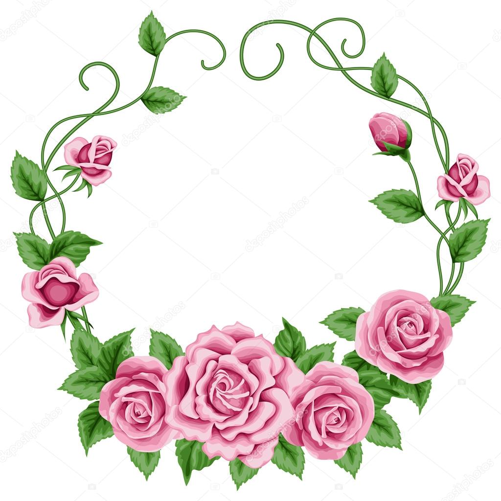 Rose Wreath Clipart | Free download on ClipArtMag