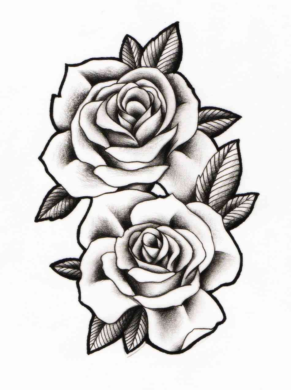 Roses Outline Free download on ClipArtMag