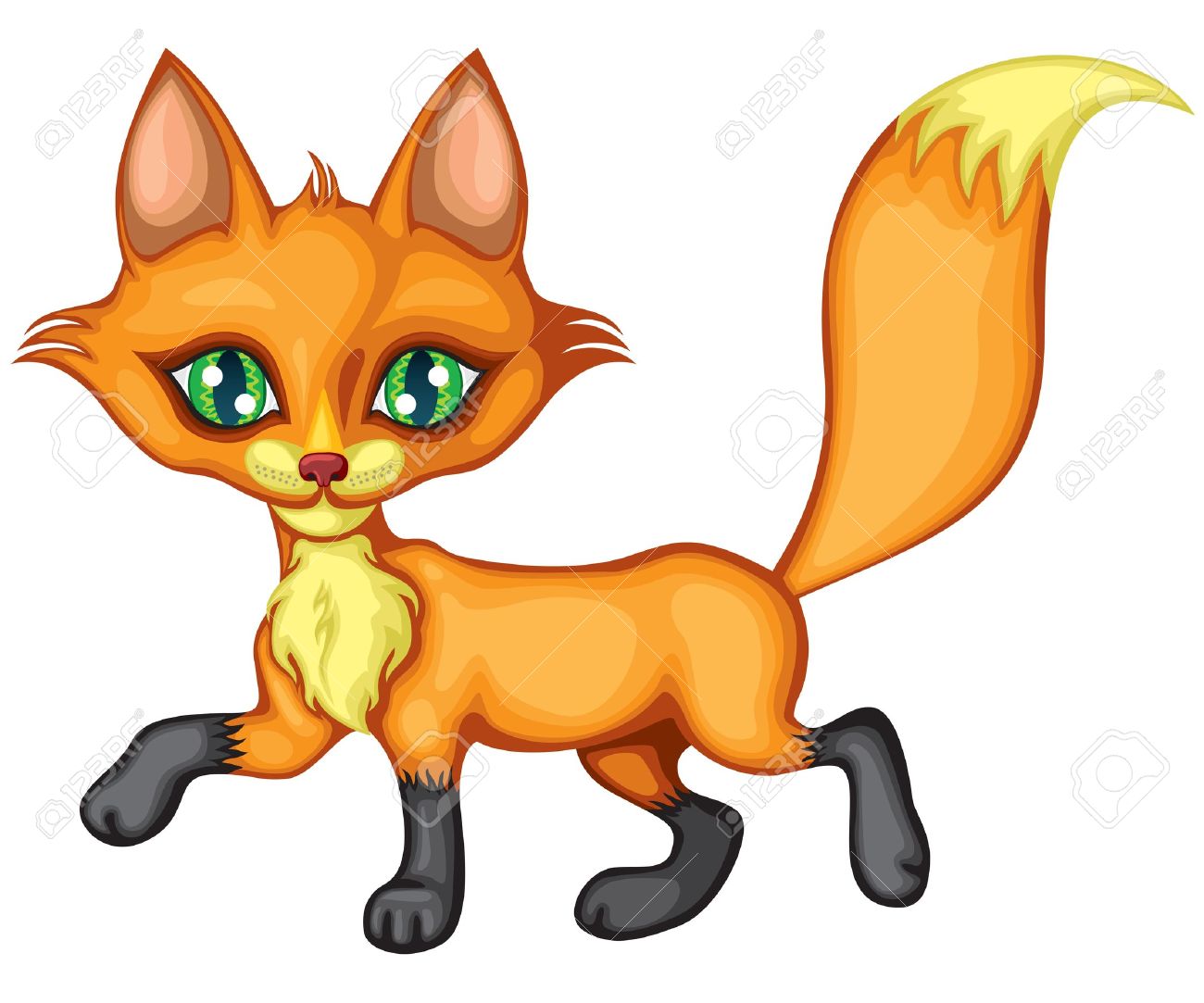 Running Fox Clipart Free download on ClipArtMag