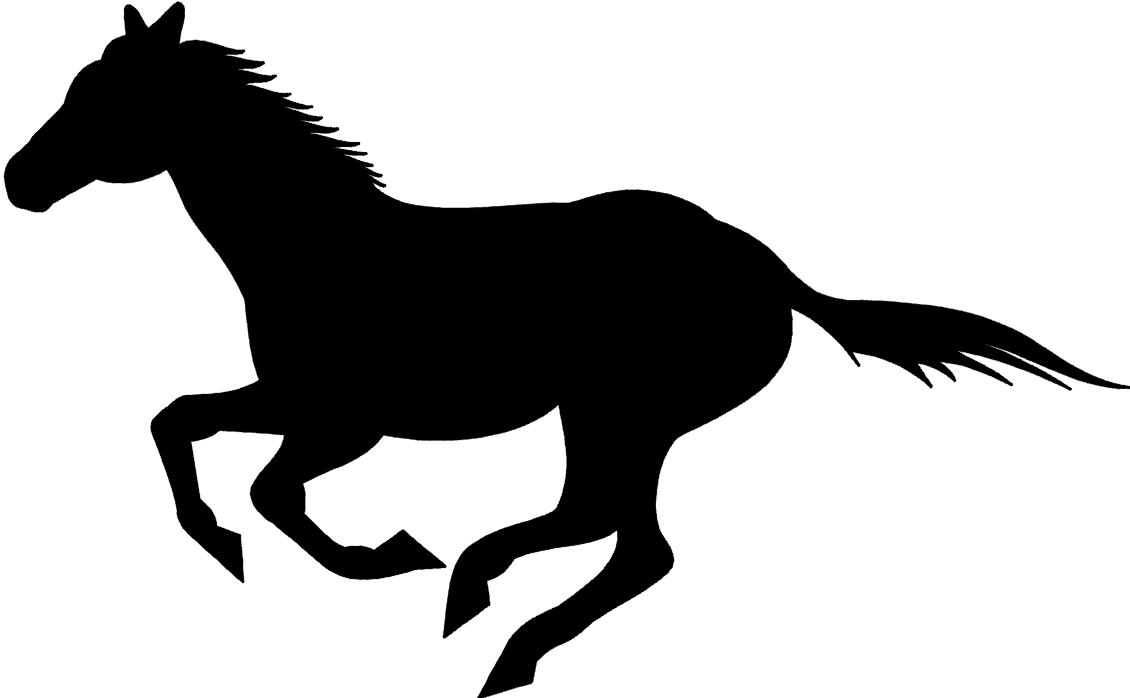 Running Stallion Silhouette Clipart | Free download on ClipArtMag